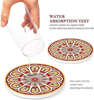 Onderzetters - Set van 8 - Rond - Onderzetters voor glazen - Bohemian - Oosterse - Mandala design - Coasters - Moederdag cadeau