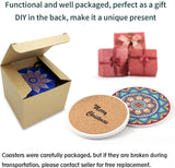 Onderzetters - Set van 6 - Rond - Onderzetters voor glazen - Bohemian - Oosterse - Mandala design - Coasters - Moederdag cadeau