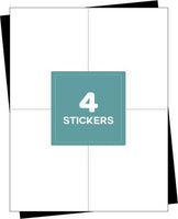A4 stickervellen 400 stuks - 100 Vellen - 4 etiketten per vel - verzendetiketten (105mm x 148mm)