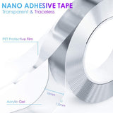 Nano Tape - Klussen - 10 Meter Lang (2x5m) - 1 cm breed - Dubbelzijdig Plakband Extra Sterk - Transparante Dubbelzijdige Tape Extra Sterk - NanoTape - Muur Tape - Waterdicht - Herbruikbaar