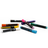 8 Krijtstiften - Krijtmarkers - Kleurstiften & Markers voor ramen / porselein/glas - 6mm reversible tip - Waterbasis Chalkola - High grade