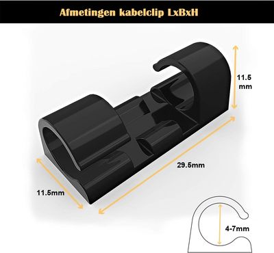 Zelfklevende Kabelclips - Sterkere Lijm – 4229 Acryl Plakzijde Kabelklemmen – Kabelklemmetjes - KabelOrganizer - 40 stuks 4