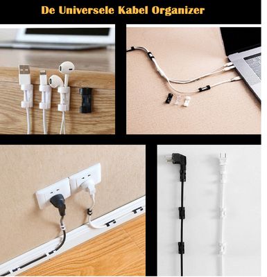 Zelfklevende Kabelclips - Sterkere Lijm – 4229 Acryl Plakzijde Kabelklemmen – Kabelklemmetjes - KabelOrganizer - 40 stuks 5