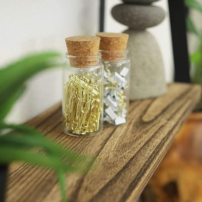 Wandplank met Paulownia Hout – Wandrek Industrieel Zwevend – Plankjes aan de muur – Wanddecoratie – Met gebranden afwerking 3