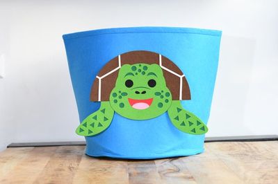 Speelgoedmand kinderen – Opbergmand Kinderkamer Wasmand – Kind Opbergzak speelgoed – Speelgoedkist decoratie - Schildpad