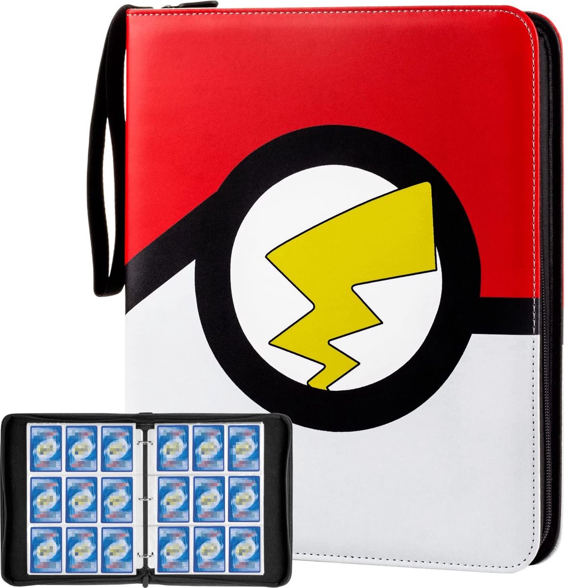 Verzamelmap - 900 Kaarten - 20 Pagina’s map - 9 Pocket / vakken - A4 Formaat - Box - Binder - Rood