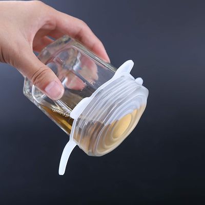 Siliconen deksels - Extra Sterk - Set van 6 Stretch - Flexibele Vershoudbakje - LFGB norm - 41% Rekbaar 4