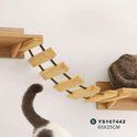 Katten klimmuur - 2 Ladders en 3 muurplanken - Kattenbrug - 120 cm - Klim wand - Krabpaal muur - Klimmuur kat 3